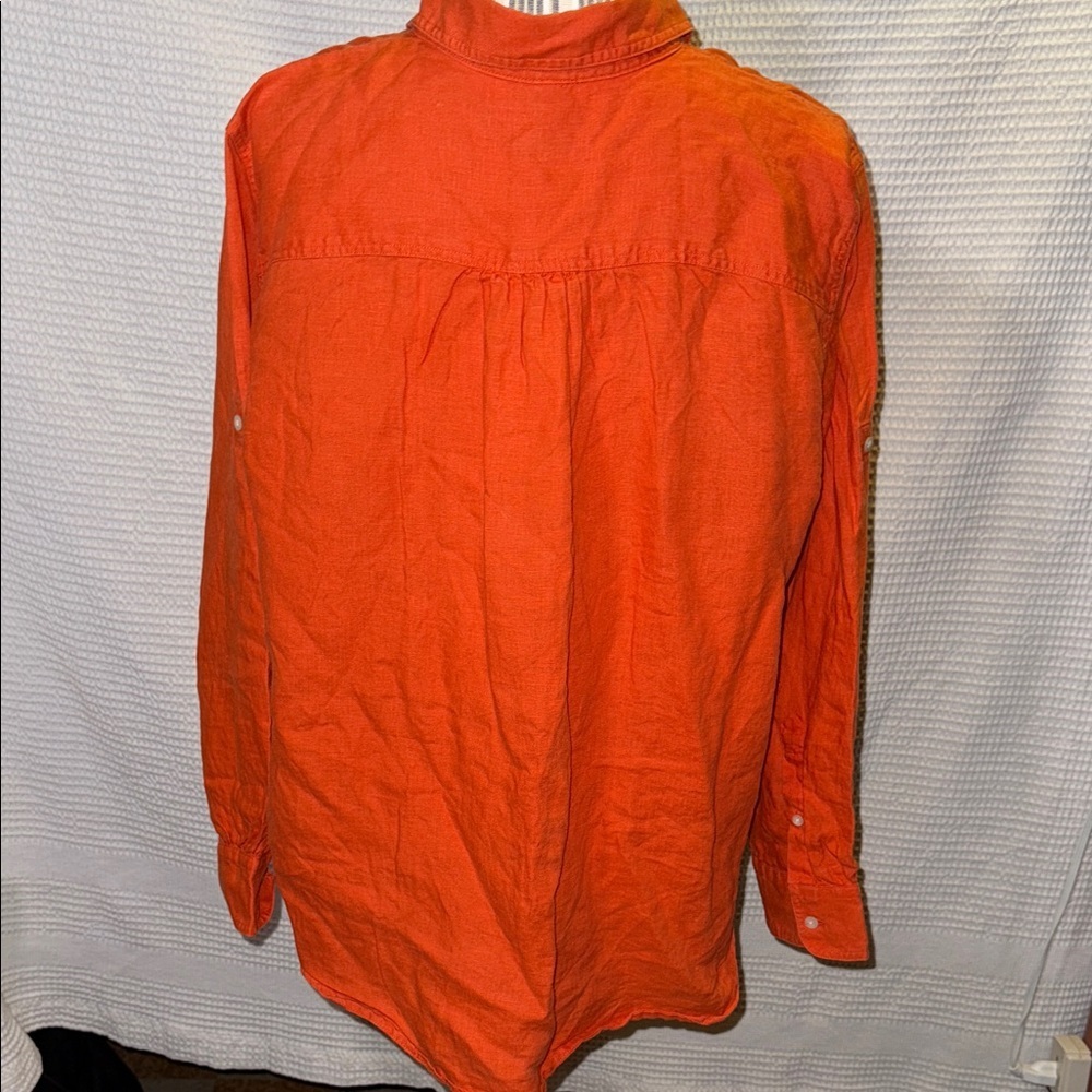 Lauren Ralph Lauren Orange Long Sleeve Shirt - Picture 6 of 9